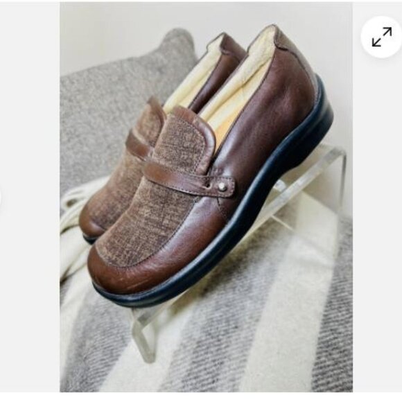 Footprints Birkenstock Strap Brown Leather Loafer Shoes Women's 39 L 8 - Picture 2 of 7